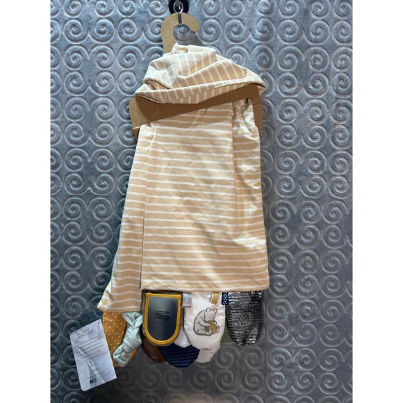 DEMDACO Mommy Me Activity Scarf Tan Blue‎ Stripes Sensory Toy Baby Gift NWT - Picture 6 of 6